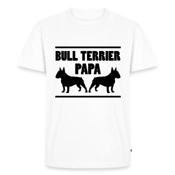 Bull Terrier Dire Papa Joke Bull Terrier Cadeau - T-shirt Premium bio Homme - blanc - Devant - Nico (187cm)