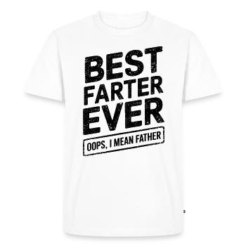 Pet Dire Péter Papa Chiots Drôle Pet Cadeau - T-shirt Premium bio Homme - blanc - Devant - Nico (187cm)