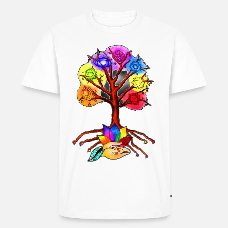 Chakra - Männer Premium Bio T-Shirt - Weiß