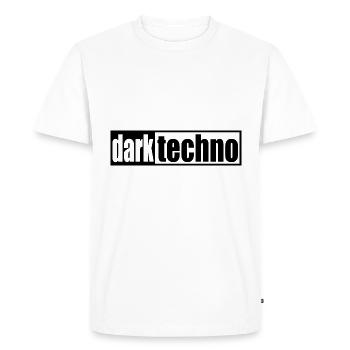 Techno - techno music - dark techno - lettering - Men's Premium Organic T-Shirt - white - Front - Nico (187cm)
