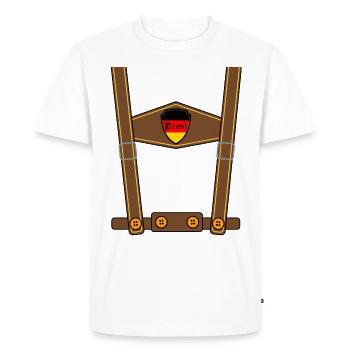 2018 - Lederhosen Suspenders Prost - Men's Premium Organic T-Shirt - white - Front - Nico (187cm)