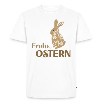 Frohe-Ostern - Männer Premium Bio T-Shirt - Weiß - Vorne - Nico (187cm)