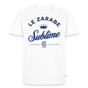 Le Zarabe Sublime - T-shirt Premium bio Homme - blanc - Devant - Nico (187cm)