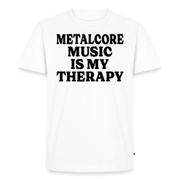 Musicien Thérapie Musique Metalcore - T-shirt Premium bio Homme - blanc - Devant - Nico (187cm)