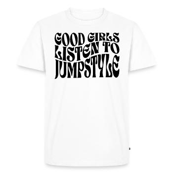 Filles Écoutent De La Jumpstyle EDM - T-shirt Premium bio Homme - blanc - Devant - Nico (187cm)