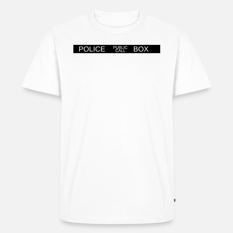 Tardis - Männer Premium Bio T-Shirt - Weiß