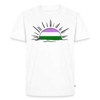 genderqueer non binaire androgyn pride queer lgbt - T-shirt Premium bio Homme - blanc - Devant - Nico (187cm)
