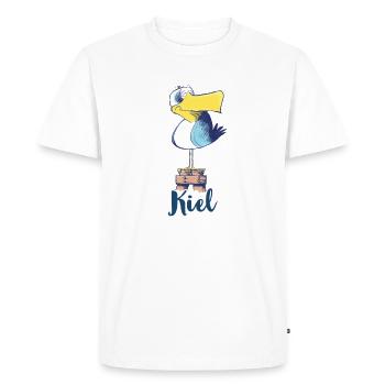Goéland coquine - T-shirt Premium bio Homme - blanc - Devant - Nico (187cm)