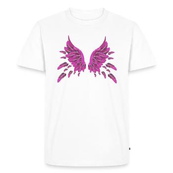 angel,pink,feathers,angelwings,wings - Men's Premium Organic T-Shirt - white - Front - Nico (187cm)