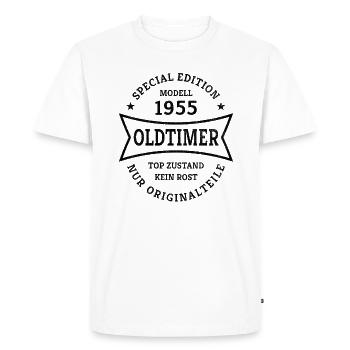 70th Birthday Vintage 1955 Classic Car 70 Years - Men's Premium Organic T-Shirt - white - Front - Nico (187cm)