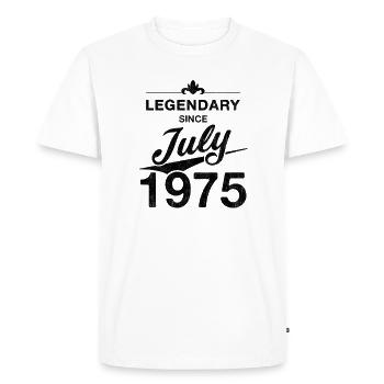50th Birthday Legendary since July 1975 Volume 75 - Men's Premium Organic T-Shirt - white - Front - Nico (187cm)