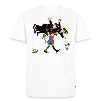 Fifi Brindacier Fifi Et La Police - T-shirt Premium bio Homme - blanc - Devant - Nico (187cm)