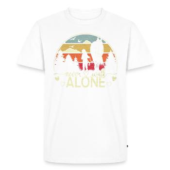 Never walk alone - Cheval de style vintage - T-shirt Premium bio Homme - blanc - Devant - Nico (187cm)