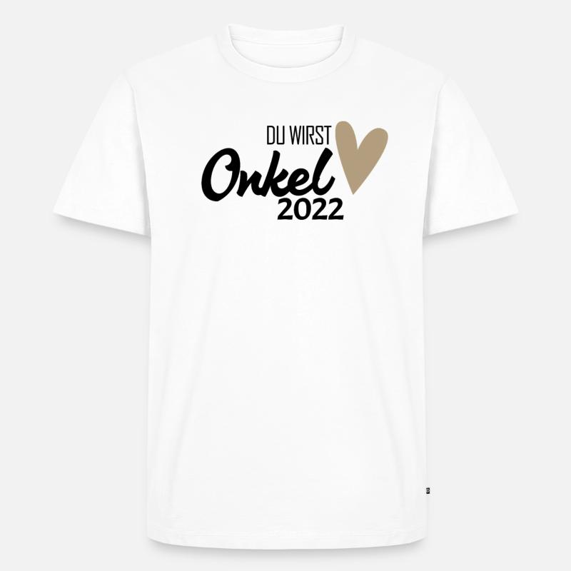 Onkel 2022 - Onkel werden - Männer Premium Bio T-Shirt - Weiß
