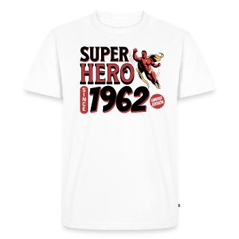 Super Heroes Since 1962 - 60th Anniversary - Men's Premium Organic T-Shirt - white - Front - Nico (187cm)