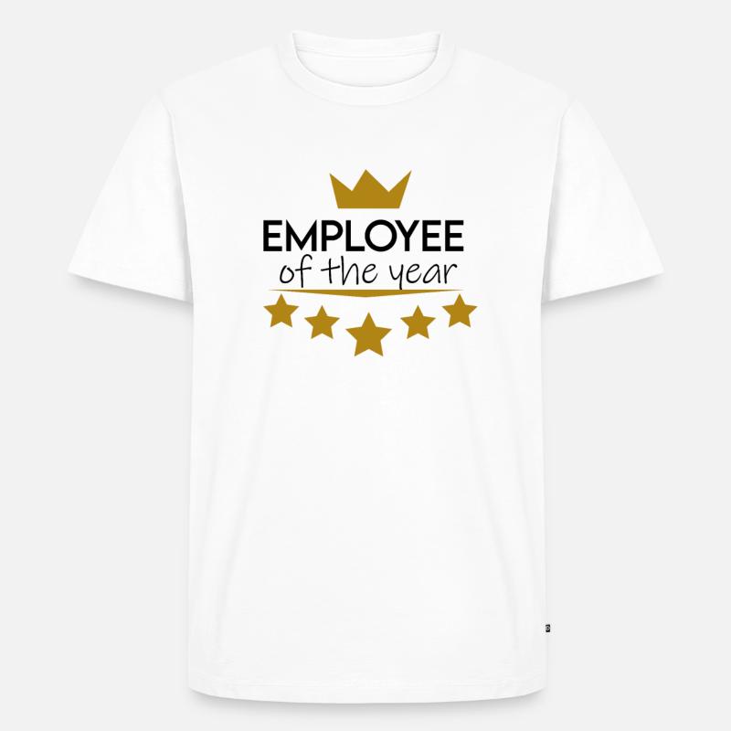 Mitarbeiter des Jahres - Männer Premium Bio T-Shirt - Weiß