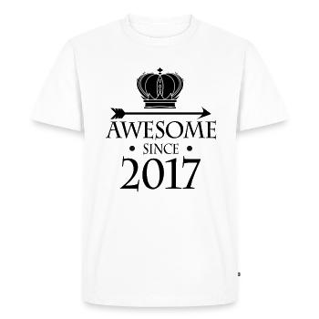 Millésime 2017 - Fantastique depuis 2017 - T-shirt Premium bio Homme - blanc - Devant - Nico (187cm)