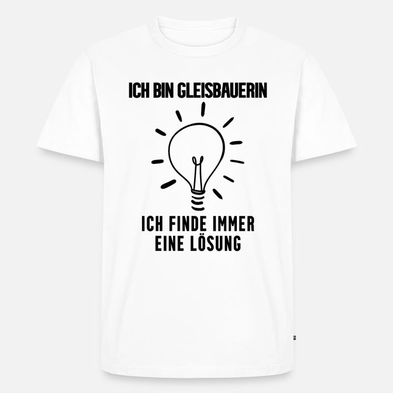 Gleisbauerin Beruf - Männer Premium Bio T-Shirt - Weiß
