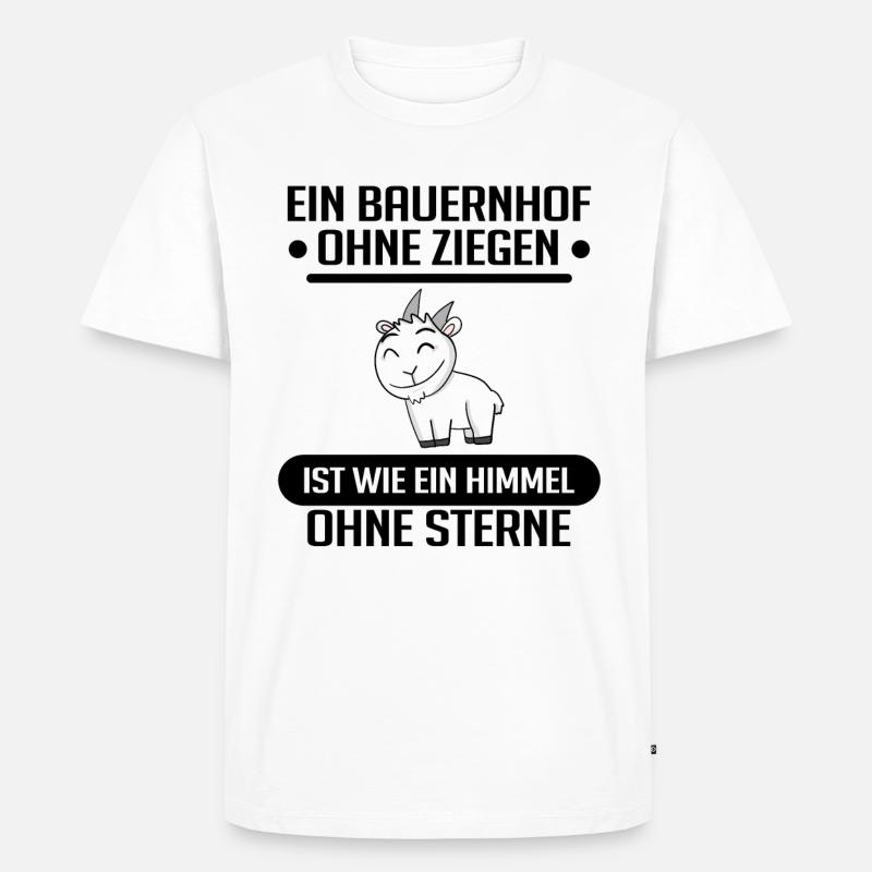 Ziege Ziegenbock Bock - Männer Premium Bio T-Shirt - Weiß