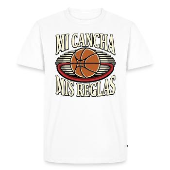 Ma cour Mes règles - T-shirt Premium bio Homme - blanc - Devant - Nico (187cm)