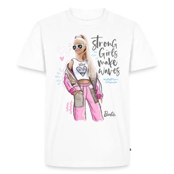 Barbie Strong Girls Make Waves - T-shirt Premium bio Homme - blanc - Devant - Nico (187cm)