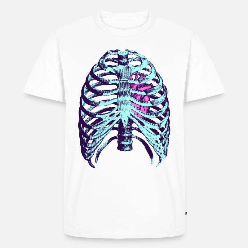 Das Herz - Männer Premium Bio T-Shirt - Weiß