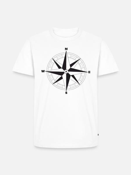 Compass, Compass T shirt - Men's Premium Organic T-Shirt - white