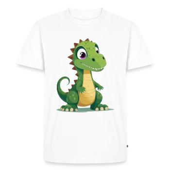 Dinosaure mignon - T-shirt Premium bio Homme - blanc - Devant - Nico (187cm)