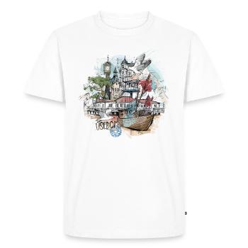 Illustration d’Usedom - T-shirt Premium bio Homme - blanc - Devant - Nico (187cm)