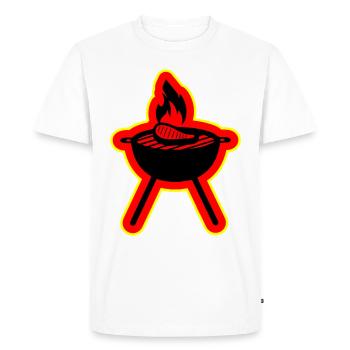 Steak grillé - T-shirt Premium bio Homme - blanc - Devant - Nico (187cm)