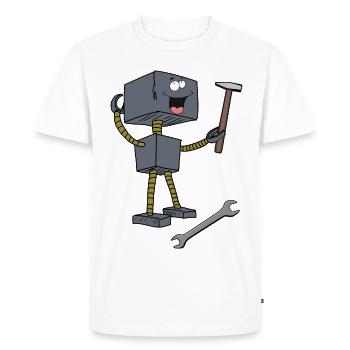 Hand Window Robot Tool Technology Technology - Men's Premium Organic T-Shirt - white - Front - Nico (187cm)