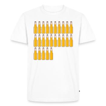 25 Beer Bottles - Beer - 25 Years - 25th Birthday - Men's Premium Organic T-Shirt - white - Front - Nico (187cm)