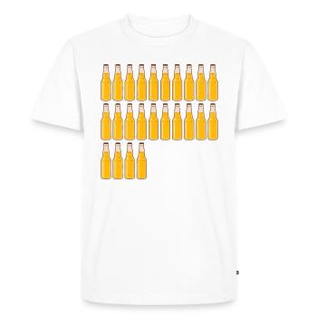 24 Beer Bottles - Beer - 24 Years - 24th Birthday - Men's Premium Organic T-Shirt - white - Front - Nico (187cm)