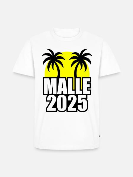 Malle 2025 - Männer Premium Bio T-Shirt - Weiß