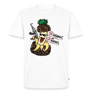 BiA - Men's Premium Organic T-Shirt - white - Front - Nico (187cm)