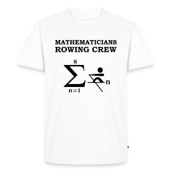 Ramer pour le mathématicien T-shirt Équipage d'aviron nerd - T-shirt Premium bio Homme - blanc - Devant - Nico (187cm)