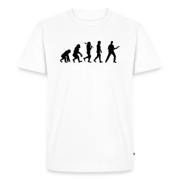 Music guitar evolution gift idea - Men's Premium Organic T-Shirt - white - Front - Nico (187cm)
