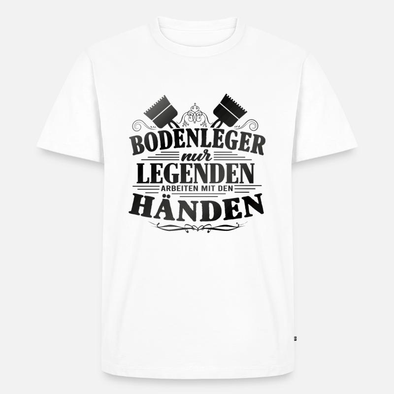 Bodenleger Geschenkideen - Männer Premium Bio T-Shirt - Weiß