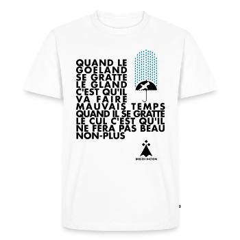 BREIZH GOELAND - T-shirt Premium bio Homme - blanc - Devant - Nico (187cm)