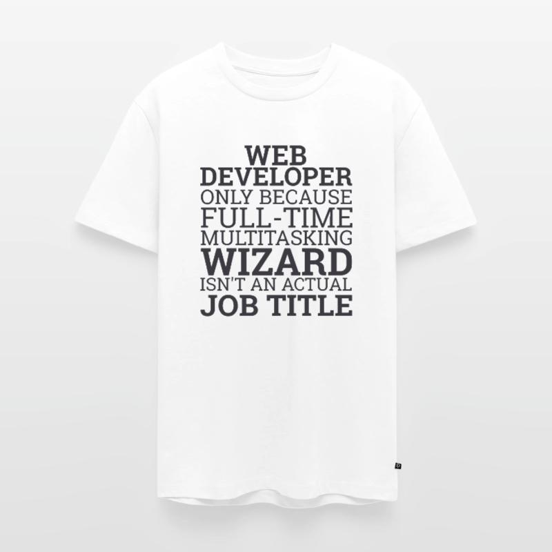 "Web Developer Wizard | Web Developer" Men's Premium Organic T-Shirt
