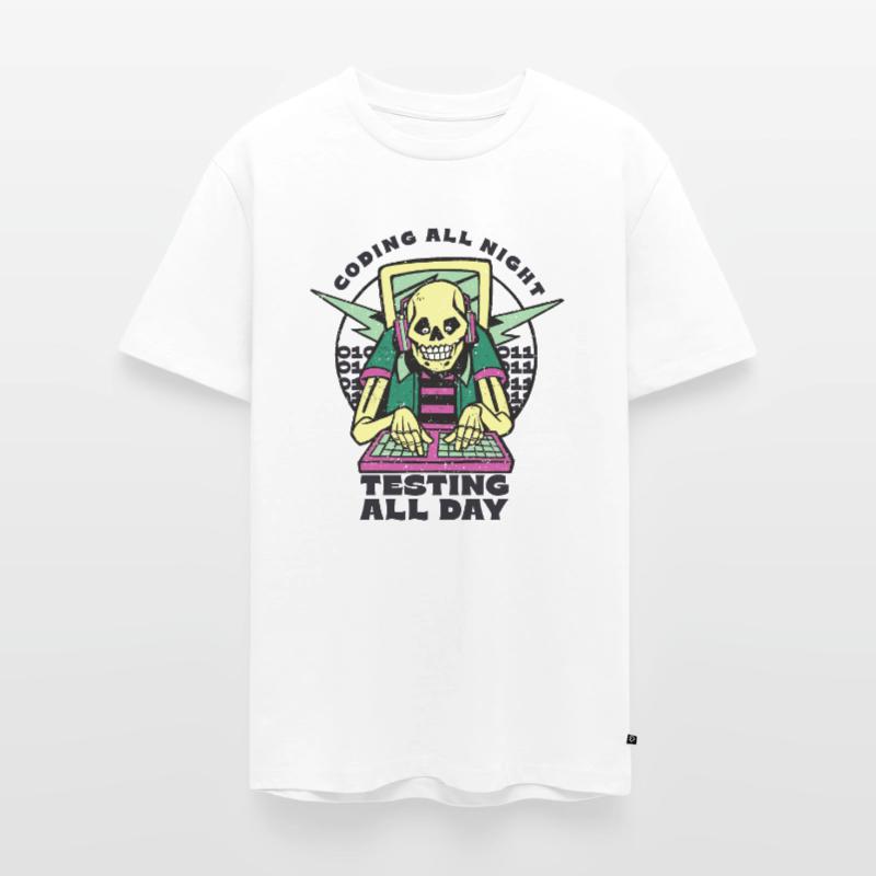 « Coding All Night Programmer | Programmeur » T-shirt Premium bio Homme