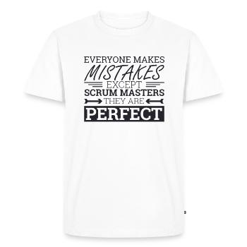 "Scrum Master Perfect |" Scrum Master "" - Men's Premium Organic T-Shirt - white - Front - Nico (187cm)