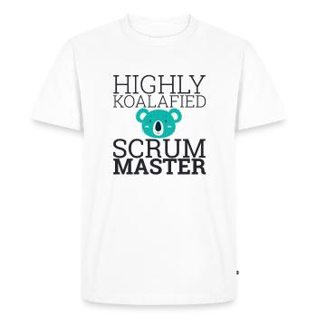 "Scrum Master Koalafied | " Scrum Master"" - Men's Premium Organic T-Shirt - white - Front - Nico (187cm)
