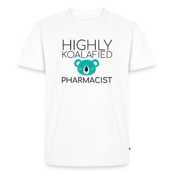 "Pharmacist Koalafied | Pharmacy" - Men's Premium Organic T-Shirt - white - Front - Nico (187cm)