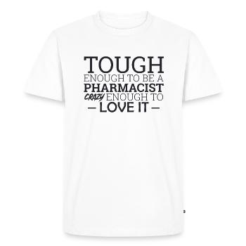 "Pharmacist Crazy | Pharmacy" - Men's Premium Organic T-Shirt - white - Front - Nico (187cm)