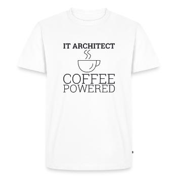« IT Architect Coffee | Architecture informatique » - T-shirt Premium bio Homme - blanc - Devant - Nico (187cm)