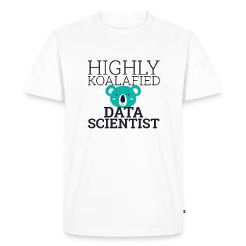 "Data Scientist Koalafied | Data Scientist" - Men's Premium Organic T-Shirt - white - Front - Nico (187cm)