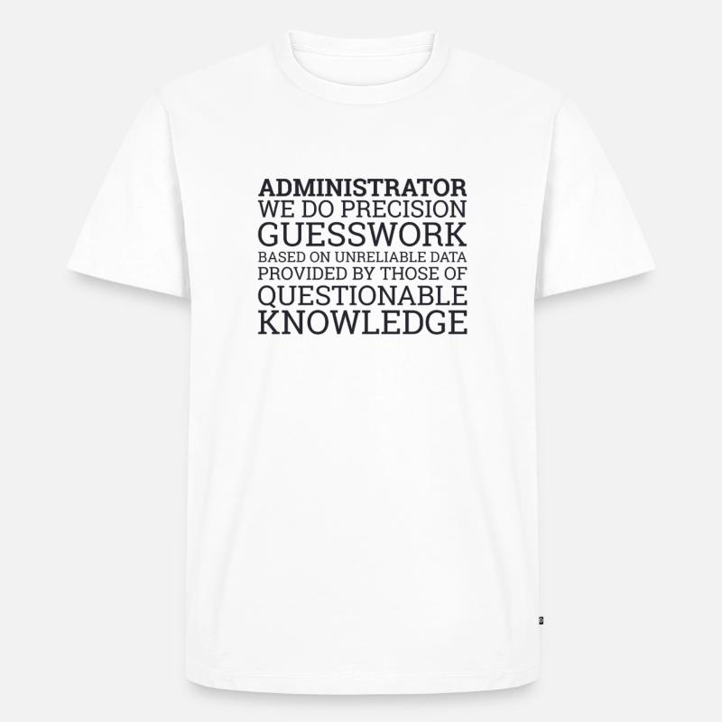 "Admin Guesswork | Admin" - Männer Premium Bio T-Shirt - Weiß
