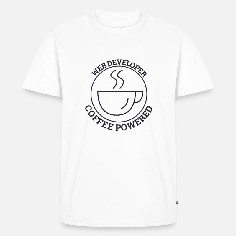 "Web Developer Coffee | Web Developer" - Men's Premium Organic T-Shirt - white