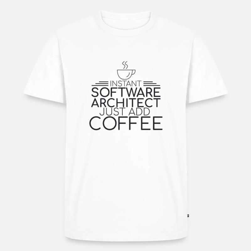 "Software Architect Coffee | Software Architecture" - Men's Premium Organic T-Shirt - white